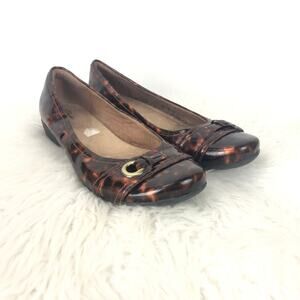 Clarks Collection 7 M Womens Tortoise Comfort Flats